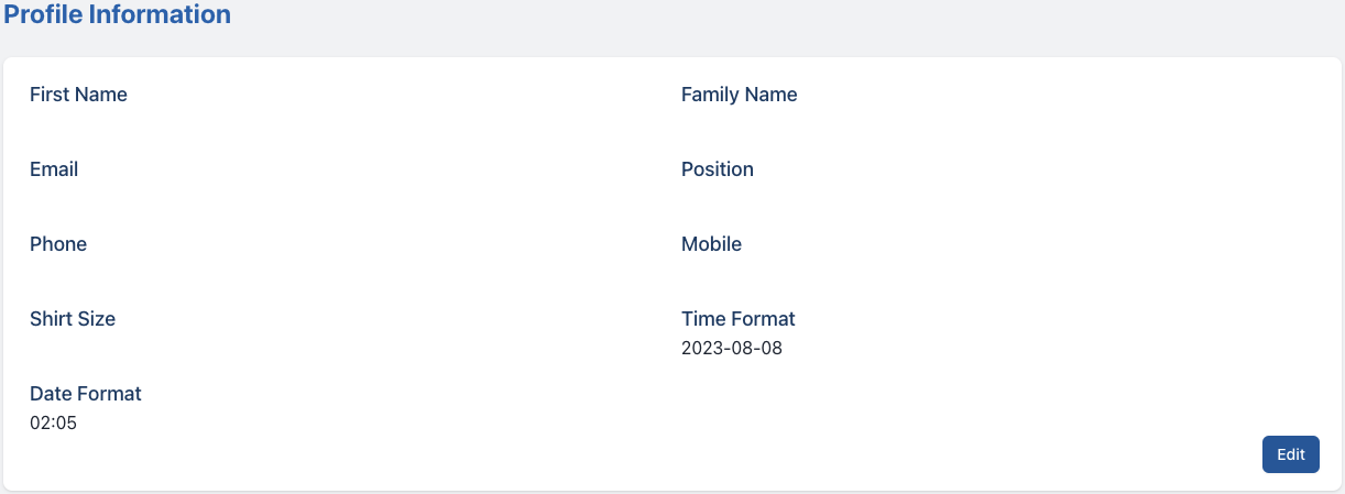 Profile Information